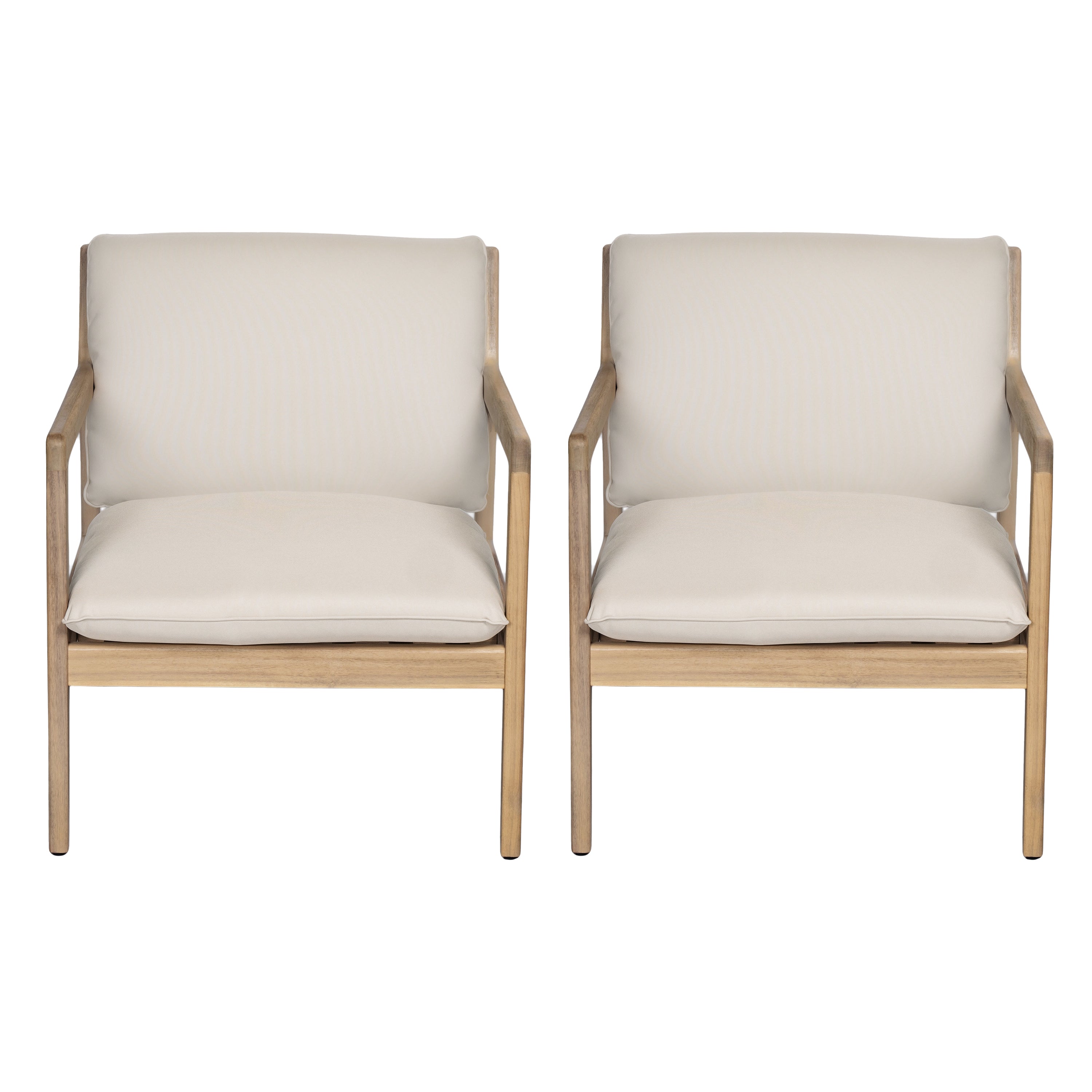 Outdoor Acacia Wood Armchair, Set of 2