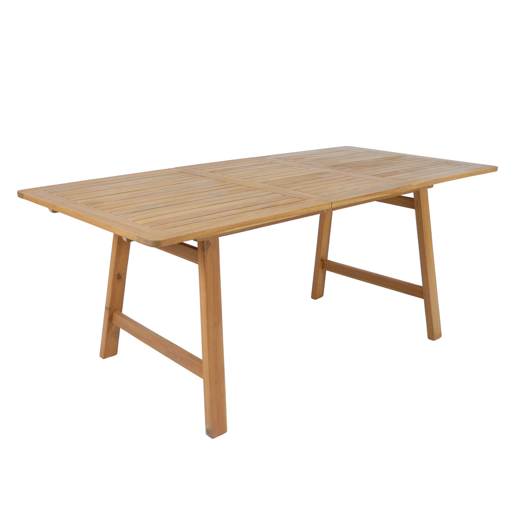 Extendable Acacia Wood Outdoor Dining Table