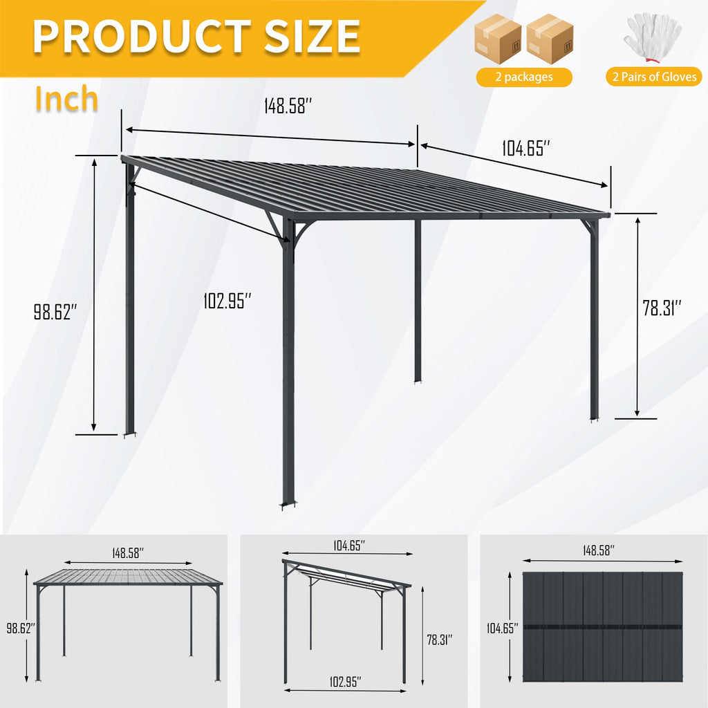 12' x 8' Outdoor Pergola