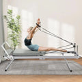 Foldable Pilates Reformer Machine – Adjustable Resistance & Wheels