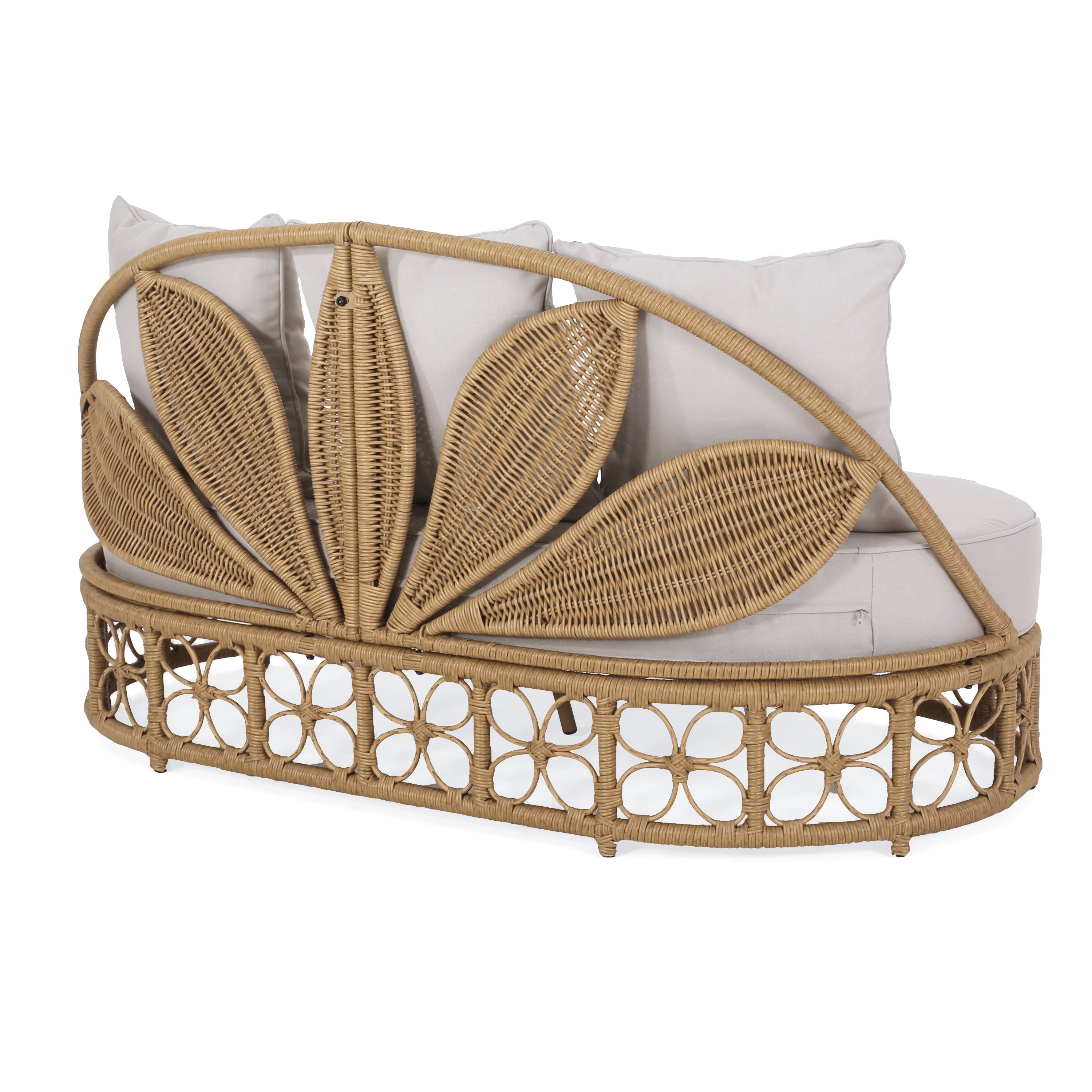 Patio Furniture Outdoor Daybed with Wicker Rattan
