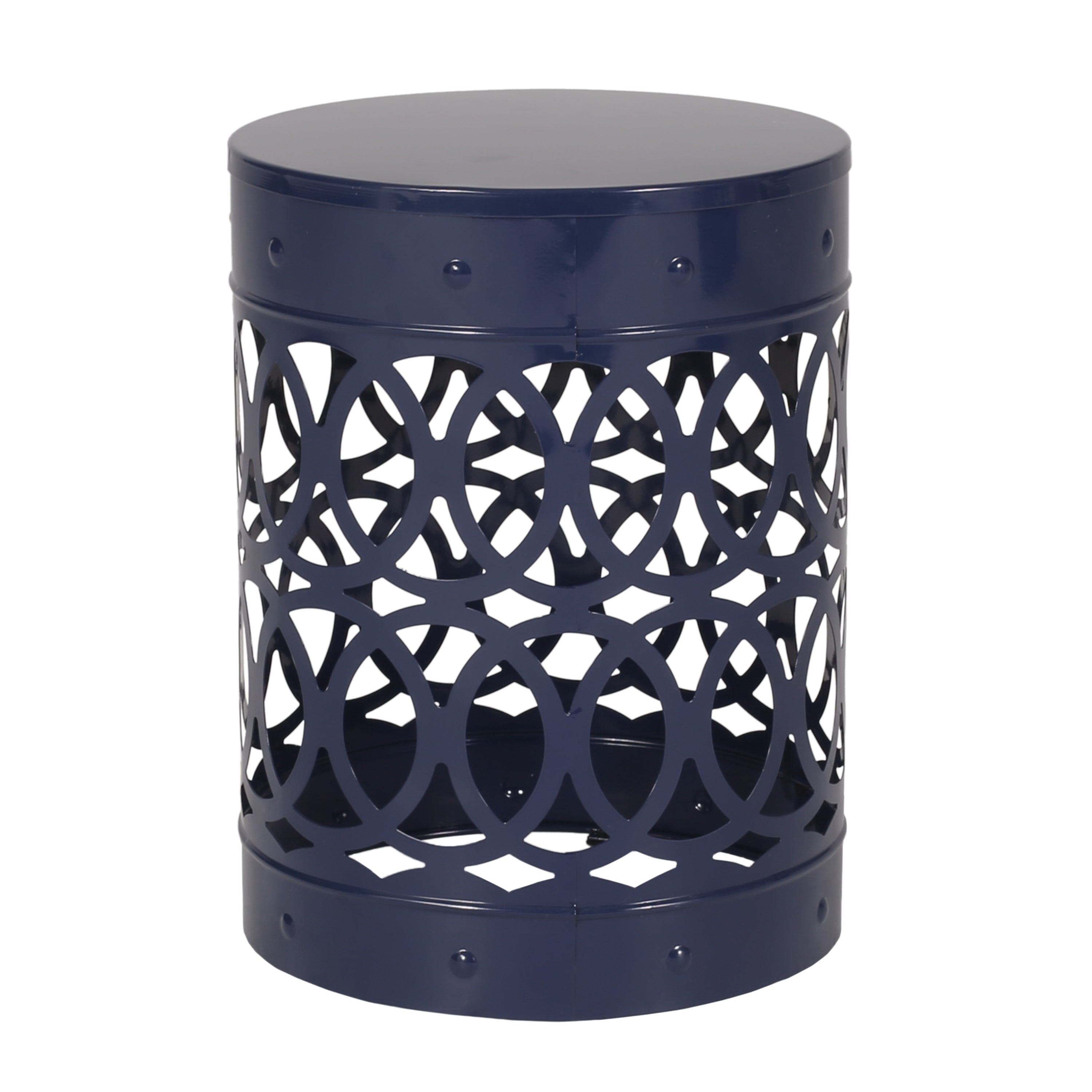 Outdoor Metal End Table with Modern Design