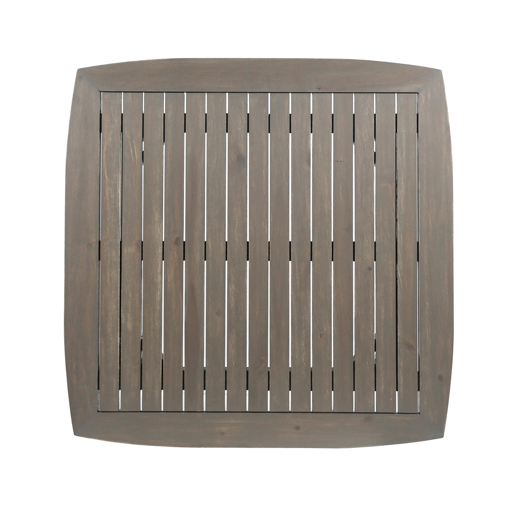 Outdoor Square Acacia Wood Table with Straight Legs
