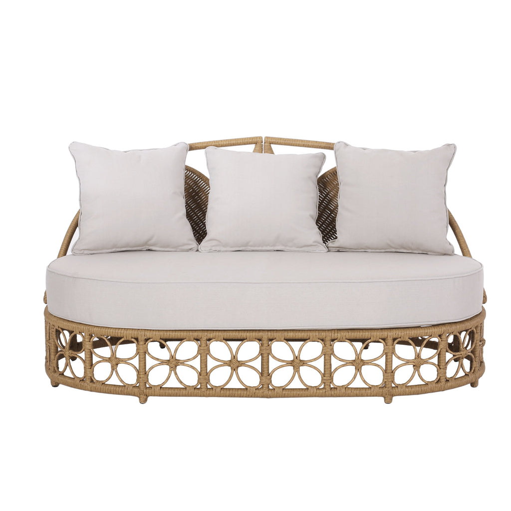 Patio Furniture Outdoor Daybed with Wicker Rattan