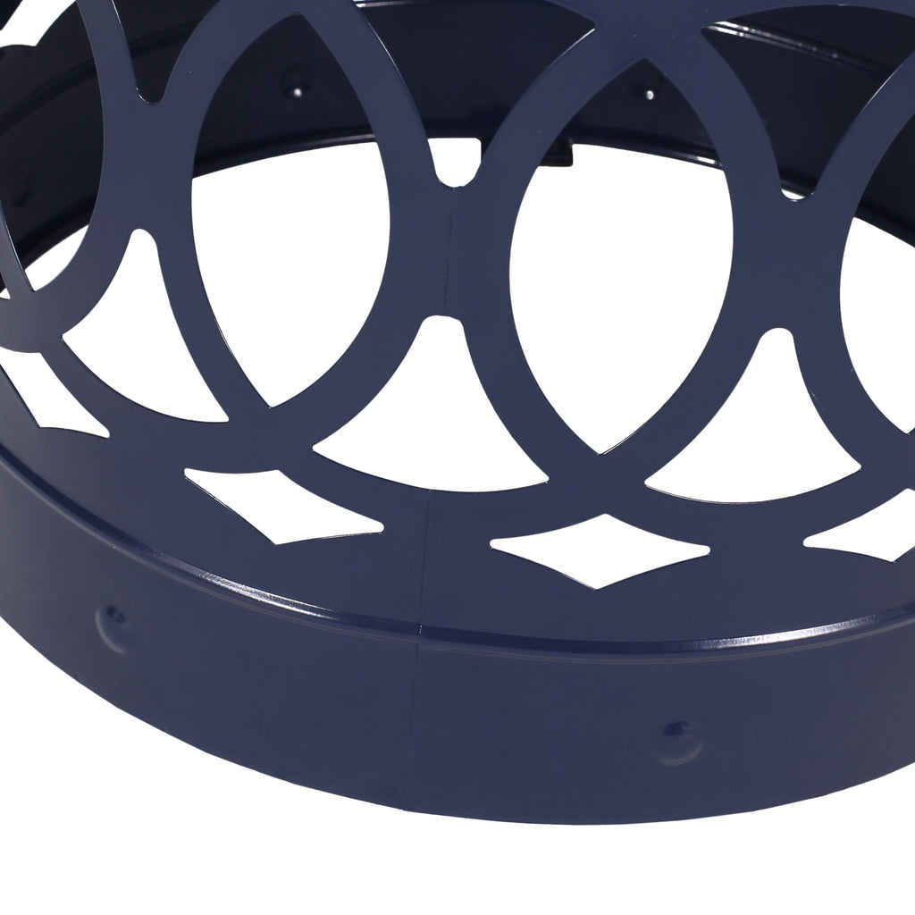 Outdoor Metal End Table with Modern Design
