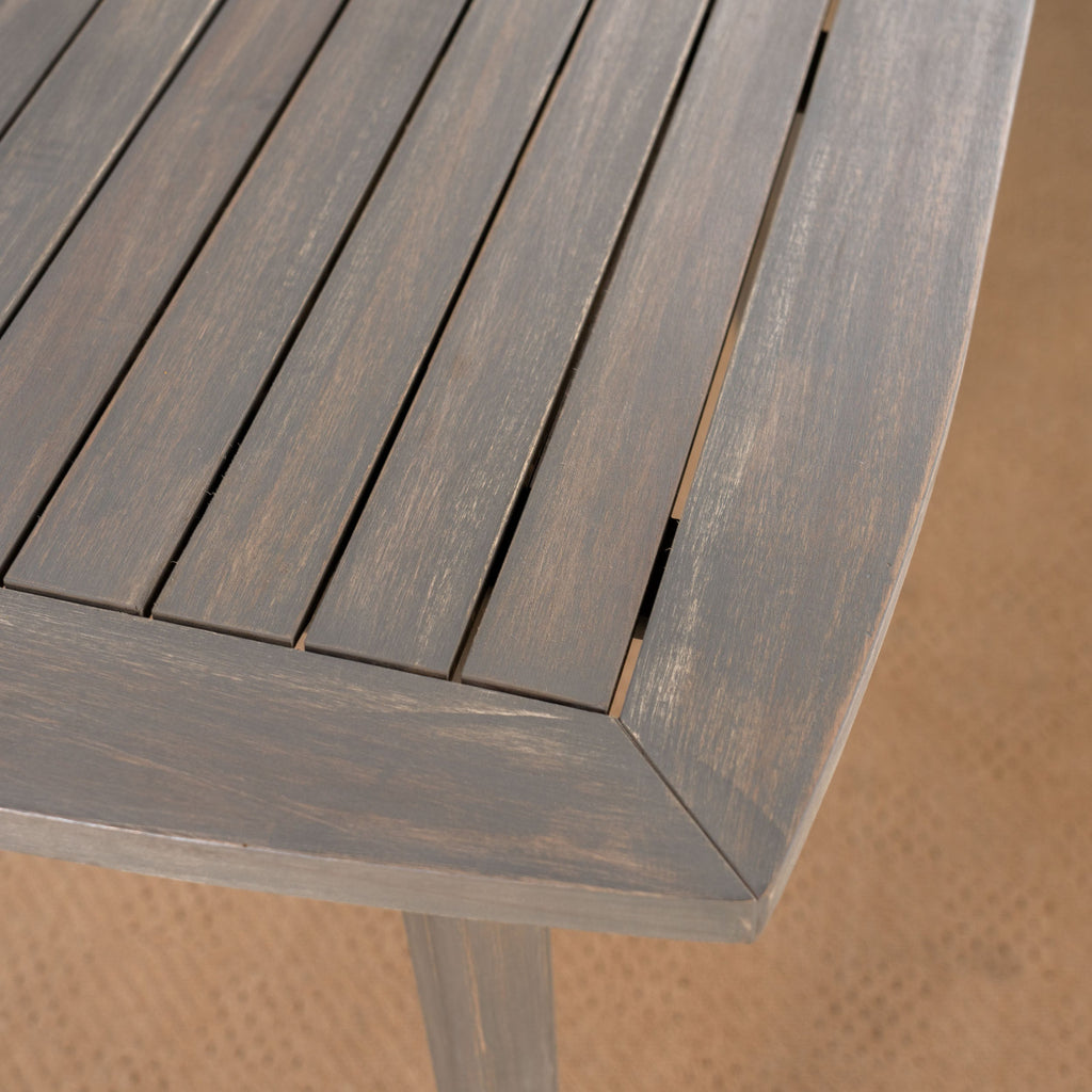 Outdoor Square Acacia Wood Table with Straight Legs