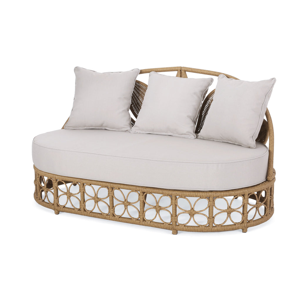 Patio Furniture Outdoor Daybed with Wicker Rattan